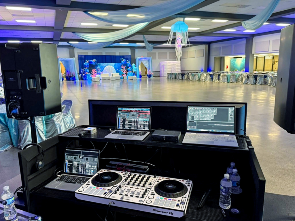 HALO Entertainment Services Live DJ set-up with DJ Blaze